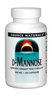 Source Naturals D-Mannose 500mg Potent Urinary Tract (UT) & Bladder Health Support - Fast-Acting, Cleansing, Detoxifying - Naturally Flush Impurities - 60 Capsules