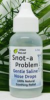 Urban ReLeaf Snot-A-Problem ! Gentle Saline Nose Drops, 100% Natural, Soothing Relief for Mucus, Respiratory, Allergies, Dry Nose, Colds.