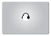 Headphone Small for MacBook Laptop Vinyl Decal Sticker