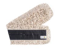 Janico 3536 Bristles Disposable Dust Mop, Looped Ends, 5 Inch Width 36 Inch Long, White