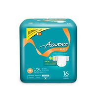 Assurance Stretch Briefs with Tabs, Ultimate Absorbency, L/XL, 16 count
