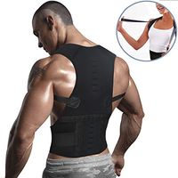 Magnetic Back Braces for Back Pain - Adjustable Posture Corrector for Men & Women - 2 Steel Bone Provides Lumbar Support - Corrective Posture & Relieve Fatigue (Black(New), Medium)
