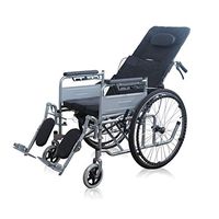 FLYSXP Folding and Seat High After Wheelchair Half Lay Senior Lying Flat Wheelchair Wheelchair