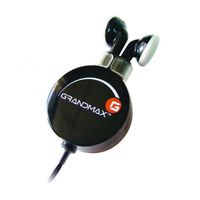 Grandmax Retractable Stereo Earphones (Black) (R-AUDIO-4-BK)