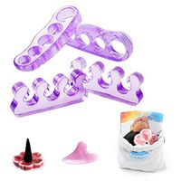 vuUUuv Soft Gel Toe Separator for Pedicure-Toe Nails - Running Hammer Toe - Bunion - Orthotics for Men and Women | (Lavender-massage)