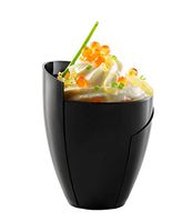 Kalei Elegant Design Mini Cup 2oz Black Tasting Sample Shot Glasses, Dessert Cups 100 pieces per box.