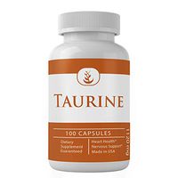 Taurine (100 Capsules, 560 mg Serving) by Pure Organic Ingredients, 100% Pure, Gluten-Free, Heart Healthy, Boosts Energy & Athletic Performance*