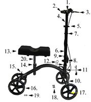 Replacement Parts for Drive 790 Knee Walkers - All Parts Sold Separately - 5.Handle Bar Adj. Lock - 5B Serial #'s