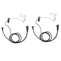 GoodQbuy® 2 PCS Advanced Nipple Covert Acoustic Tube Bodyguard FBI Earpiece Headset Mic for Motorola Talkabout 2 Two Way Radio Walkie Talkie 1-pin