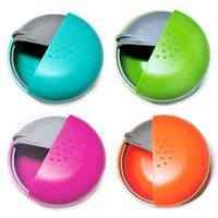 Pill Case Decorative Pill Box Cute Size for Purse Locking Small Daily Case Mini Muti-Funciton Storage Box for Pills Chutty Fish Oil Vitamine Even(Group 4PCS)