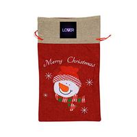 VAbBUQBWUQ Fashion Picture Element Santa Clause Drawstring Candy Goody Toy Gift Stocking Bag Holiday Wrapping Party Favors Presents Decorations