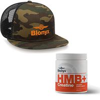 Blonyx HMB+Creatine and Blonyx Snap Back Hat Combo Pack (30 Days Supply + Hat)