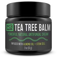 M3 Naturals Tea Tree Balm Infused with Stem Cell and Almond Oil Powerful All Natural Antifungal Cream for Athletes Foot Jock Itch Fungus Body Acne Burning Stinging Skin Irritation 2 oz