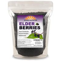 1 lb Natural Dried Elderberries - Responsibly Wild Crafted, Whole European Elderberry, Perfect for Tea, Syrups, and More - Sambucas Nigra