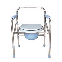 Vei Jie Foldable Toilet, Folding Stainless Steel Bedside Toilet, Old Toilet Seat, Folding Old Household Toilet, Pregnant Woman Chair - 56cm X 42cm X 74cm db