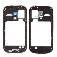 JUNXI Phone case Phone Cover Middle Frame Bezel Back Plate Housing Camera Lens Panel for Galaxy SIII Mini / i8190(Black) (Color : Black)