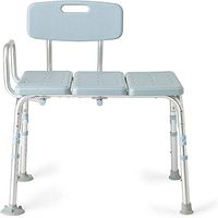 Medline Tub Transfer Bench With Microban Antimicrobial Protection, for Use as A Shower Bench or Bath Seat, Blue