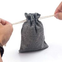 Yuxier 50 Burlap Bags with Drawstring Gift Bags Small Burlap Bags for Wedding Favor, Party Favor Bags,Arts Crafts Projects, Presents, Snacks Small Jewelry Bags,(5.3x3.7inch) (Grey)