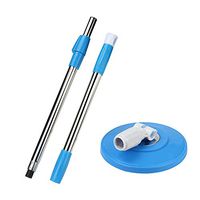 Shmei US Fast Shippment Spin Mop Pole Handle Replacement for Floor Mop 360 No Foot Pedal Version Black Include 1PC Set Mop Handle Replacement,1PC Head (Blue)