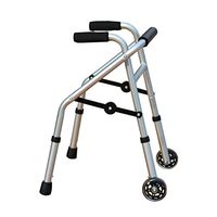 YSNBM Children's Walker Standing Walking Frame Aluminum Alloy Wheeled Walker Non-Slip Walking Stick with Hospital