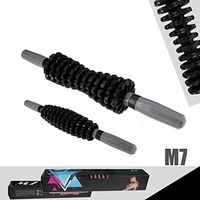 Whewer Muscle Roller Thick Steel Shaft Massage Stick 360 Degree Stereo Point Muscle Roller Stick Massager Fascia Body Roller for Neck Leg Back