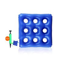 SANIWISE Air Inflatable Seat Cushion, Waffle Pressure Sore for Wheel Chair, Car, Office, Adjustable Softness & Easy Inflation for Travel Prolonged Sitting, Any seat Comfortable