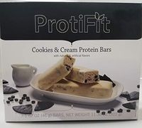 ProtiFit - Cookies & Cream High Protein Diet Bars - for Hunger Control and Appetite Suppressant - | Low Calorie, Low Fat, Low Sugar (7/Box)