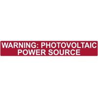 HellermannTyton 596-00296 Reflective Solar Label 6.5" x 1.0", Warning PHOTOVOLTAIC Power Source (Pack of 10)