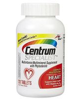 Centrum Specialist Heart (120 Count) Complete Multivitamin / Multimineral Supplement with Phytosterols Tablet, Vitamin D3 and Vitamin B