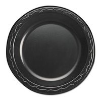Elite Laminated Foam Dinnerware, Plate, 6" Dia, Black,125/pack, 8 Pack/carton