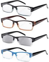 Eyekepper Reading Glasses-4 Pack Include Reading Sunglasses for Women Men Reading under the Sun,Two-tone +0.50 Reader Eyeglasses
