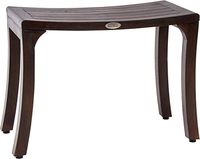 AquaTeak Patented 24" Asia Curve Mocha Teak Shower Bench