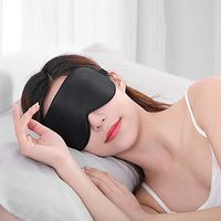Natural Mulberry Silk Eye Mask for Sleeping|Eye Mask for Women with Elastic Strap|Super Smooth Sleep Mask Blackout |Ultra Soft Black Travel Mask|Best Sleeping Eyes Mask