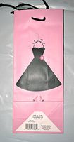 Hallmark Gift or Wine Bag Pink with Black Dress & Tissue Paper (Set of 2)