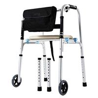 Rollators Wheel Walker/Adjustable Height Walker with Seat - Trigger Release - Folding Walker