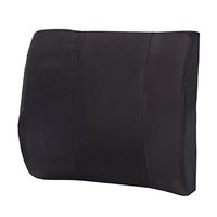 Duro-Med Lumbar Cushion, Lower Back Foam Support Pillow, Lumbar Back Support Cushion with Strap, Eases Lower Back Pain,  Black