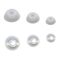 Graysky 3 Pairs Per Pack Soft Silicone Ear Tips Compatible with TicPods Free Pro Earbuds, Variety Pack Replacement Earphone Eartips Conform to Your Ear for A Comfortable Secure Fit (Clear, 2Pack)