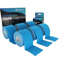 Kinesiology Tape - 6 Pack 16.4ft Uncut Roll, Latex Free Waterproof Physio Tape for Knees, Ankles, Shoulder, Pain Relief and Injury Recovery, Elastic Tape, Beige, Breathable Muscle & Joint Support
