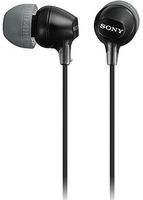 Sony MDR-EX15LP-BLACK In-Ear Headphones with Tangle Free Cord and 3 Pairs of Silicone Ear Buds