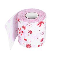 VORCOOL Printed Toilet Paper Roll Creative Tissue Party Gift Merry Christmas Roll Paper for Wedding Party Home Decoration