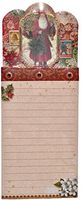 Punch Studio Gem & Gold Foil Embellised Magnetic List Pad, Die-Cut, Victoriana Santa 66561