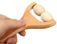 Wooden Roller Massager Reflexology Head Foot Body Neck Face Stress Fatigue Relief Relax by Advanced