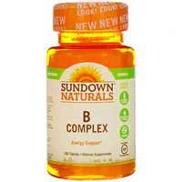 Sundown Naturals B-Complex, Tablets 100 ea (Pack of 4) - Packaging May Vary