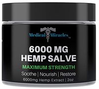 Medical Miracles Hemp 6000 Mg Maximum Strength Healing Salve | 100% Natural Cream Relieves Inflammation, Muscle, Joint, Knee, Nerve, Arthritis Aches & Pain | Fast Acting, Extreme Power, Quick Relief