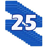 Stellar (25 Pack) Blue Hand Applicator Squeegee, Decal Vinyl Wrap Handy Tool