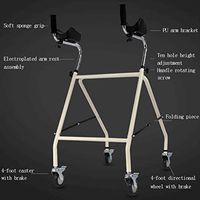 XIAOXIAO Light Vertical Walking Frame, Forearm Support Wheel Walker, Suitable for Elderly Or Walking Rehabilitation