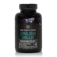RAW Forest Foods - Authentic Himalayan Shilajit Extract Capsules (120 Capsule) - High in Premium Fulvic Acid and Trace Minerals to Support Immune System and Adaptogen Benefits - Vegan