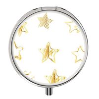 Pill Cases Metal,Custom Round Medecine Case Medecine Bottle Mini Travel Pill Vitamin Decorative Box Case Holder