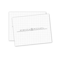 Textured Personalized Note Cards - Grey