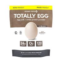 Designer Protein Totally Egg, Dutch Chocolate, 12.4 Oz, Paleo-Friendly Egg White & Yolk Protein Powder